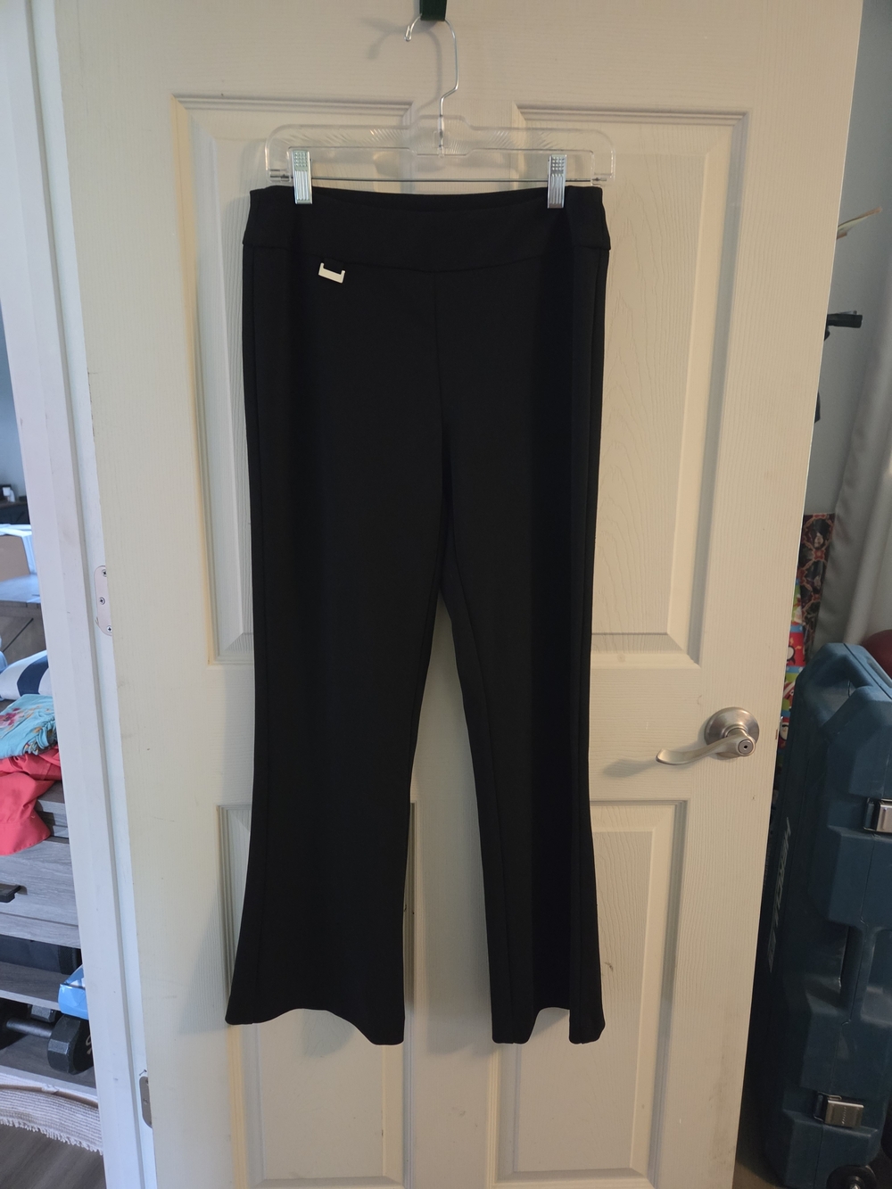 Women's Black Stretch Flare Pants